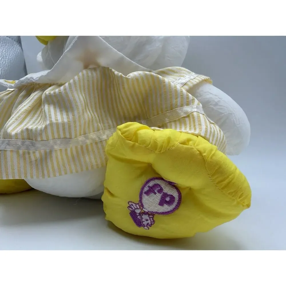 Vintage Fisher Price Puffalump Duck Yellow White Sailor Dress Plush Toy 1987